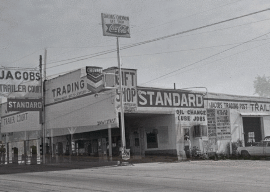 shamrock tx old - Des Cheyron Of 58 CocaCola Jacobs Trailer Court Chevri Trading Ift Standard Traler Court 2W 12TH St Shop Standard Oil Change Lube Jobs Jacobs Trading Post Trail Tas Matthins